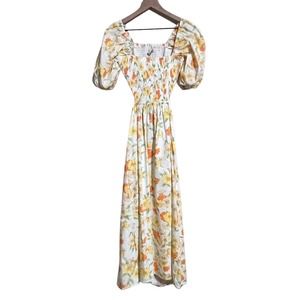 FAITHFULL THE BRAND Loucetta Midi Dress in Palermo Floral Print US 6/Medium NEW